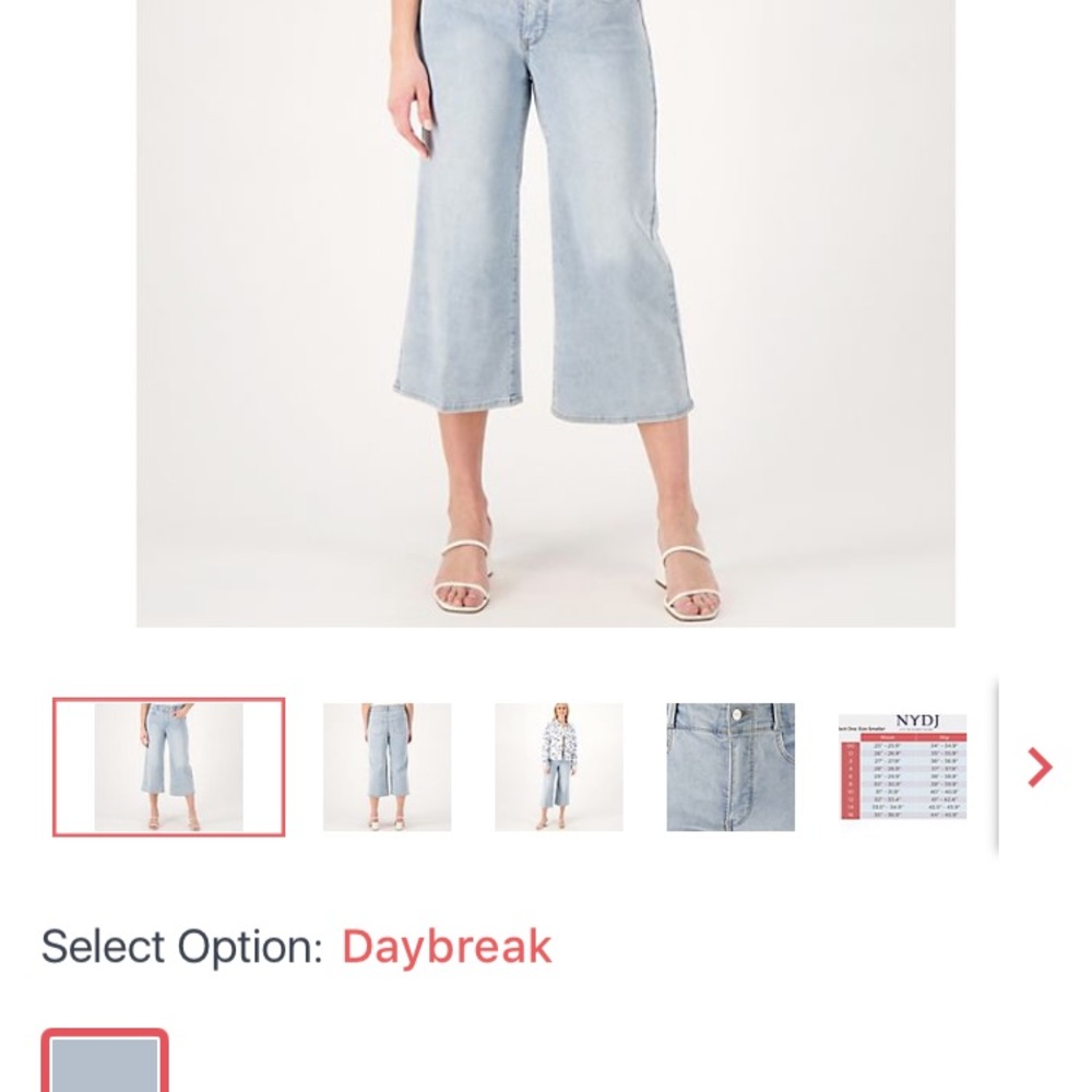 NYDJ Blue Flare Wide Leg Jeans